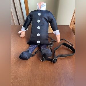 Spirit Halloween Addams Family Wednesday Doll Crossbody Purse Bag Chain Strap